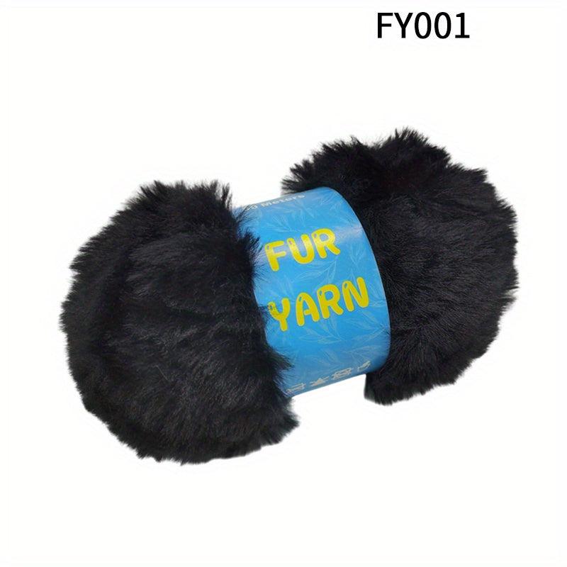 4pcs Mink Fleece Faux Mink Fur Yarn for DIY Knitting and Crocheting