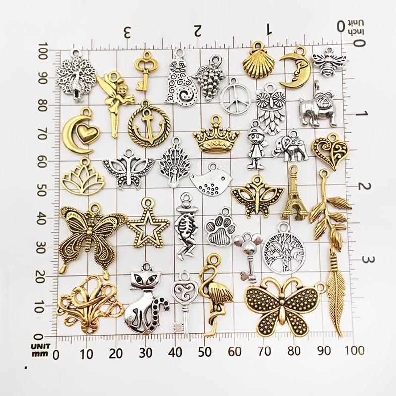 30 Sets Alloy Silver Pendant Earrings DIY Jewelry Accessories