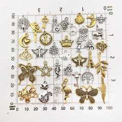 30 Sets Alloy Silver Pendant Earrings DIY Jewelry Accessories