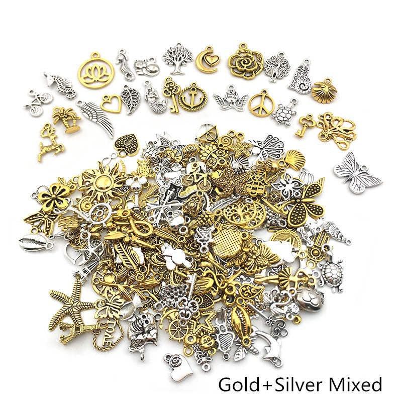 30 Sets Alloy Silver Pendant Earrings DIY Jewelry Accessories