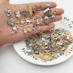 30 Sets Alloy Silver Pendant Earrings DIY Jewelry Accessories