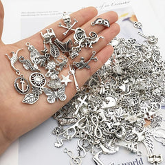 30 Sets Alloy Silver Pendant Earrings DIY Jewelry Accessories