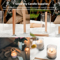 21pcs Wooden Candle Wicks 12.95 X 1.27 Cm DIY Candle Making Cores