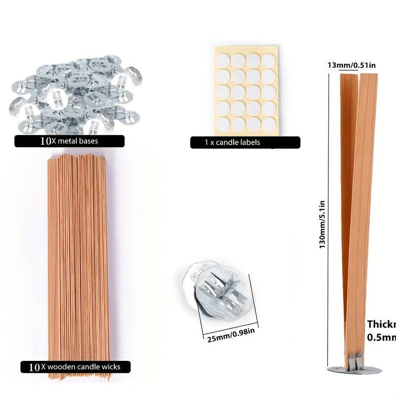 21pcs Wooden Candle Wicks 12.95 X 1.27 Cm DIY Candle Making Cores
