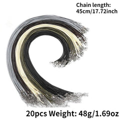 20PCS Leather Chains Pendant Charms Cord Jewelry Findings String Cord Necklace