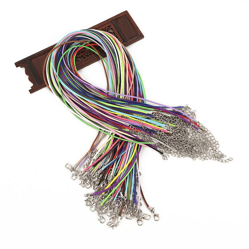 20PCS Leather Chains Pendant Charms Cord Jewelry Findings String Cord Necklace