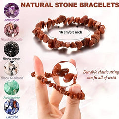 Gemstone Chakra Bracelet Crystal Healing Reiki Yoga Anxiety 1pc