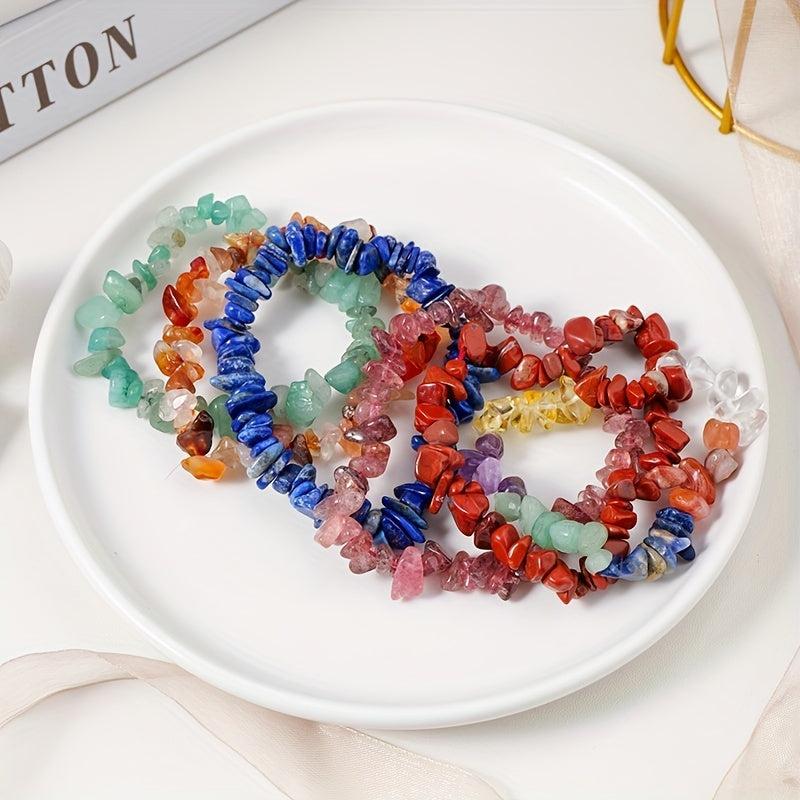 Gemstone Chakra Bracelet Crystal Healing Reiki Yoga Anxiety 1pc