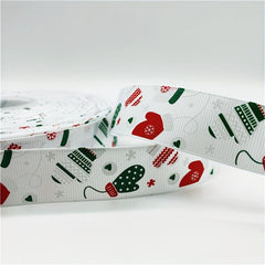1pc 2yd 25mm Grosgrain Printed Christmas Ribbon DIY Decoration Sewing