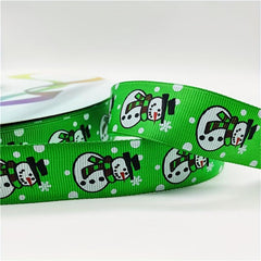 1pc 2yd 25mm Grosgrain Printed Christmas Ribbon DIY Decoration Sewing