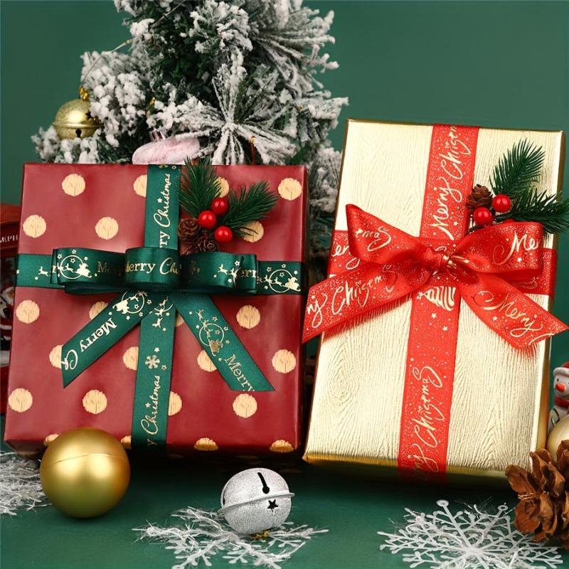 1pc 2yd 25mm Grosgrain Printed Christmas Ribbon DIY Decoration Sewing