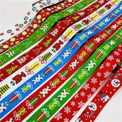 1pc 2yd 25mm Grosgrain Printed Christmas Ribbon DIY Decoration Sewing