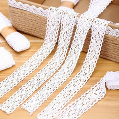 DIY Cotton Lace Webbing Wedding Party Bow Decoration 2m