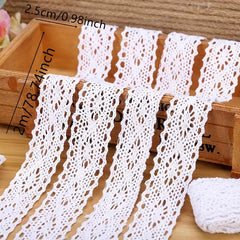 DIY Cotton Lace Webbing Wedding Party Bow Decoration 2m