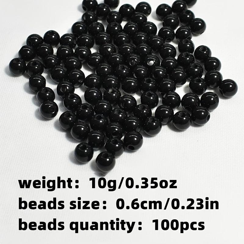 500pcs 4mm 20mm Round Solid Energy Beads Small Hole for Jewelry Making