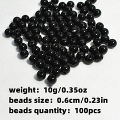 500pcs 4mm 20mm Round Solid Energy Beads Small Hole for Jewelry Making