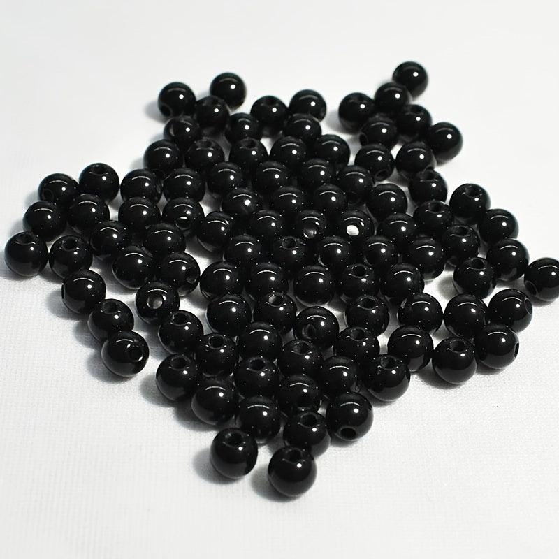 500pcs 4mm 20mm Round Solid Energy Beads Small Hole for Jewelry Making