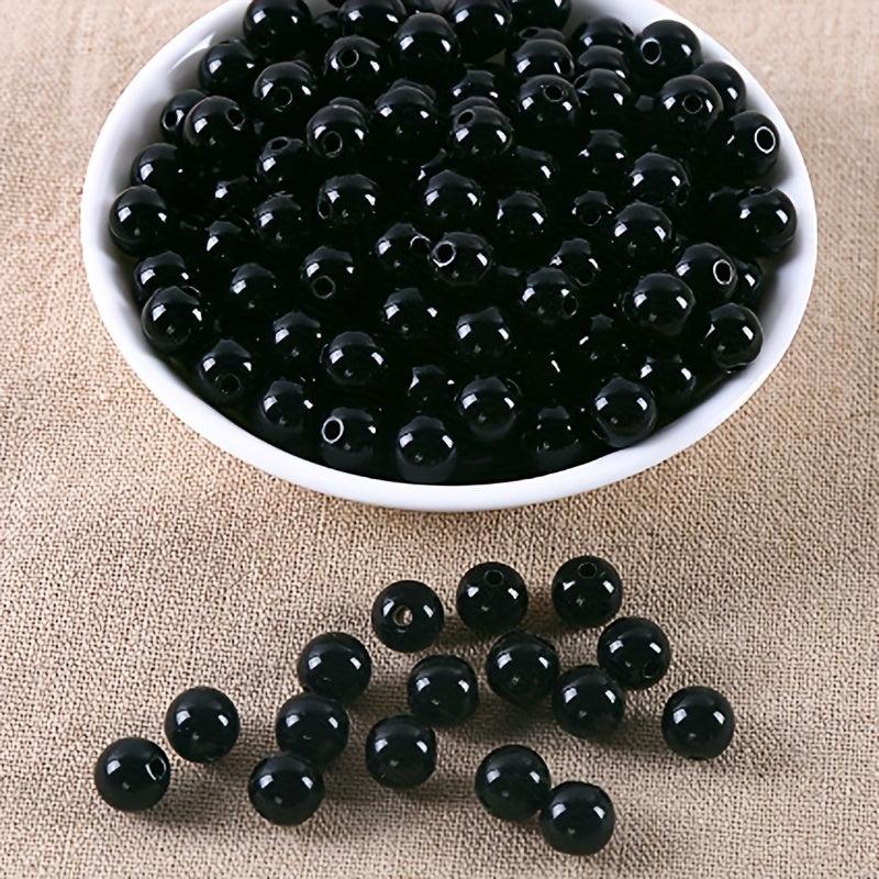 500pcs 4mm 20mm Round Solid Energy Beads Small Hole for Jewelry Making