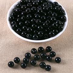 500pcs 4mm 20mm Round Solid Energy Beads Small Hole for Jewelry Making