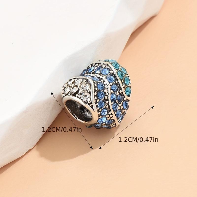 Heart Shaped Alloy Pendant with Multicolor Beads