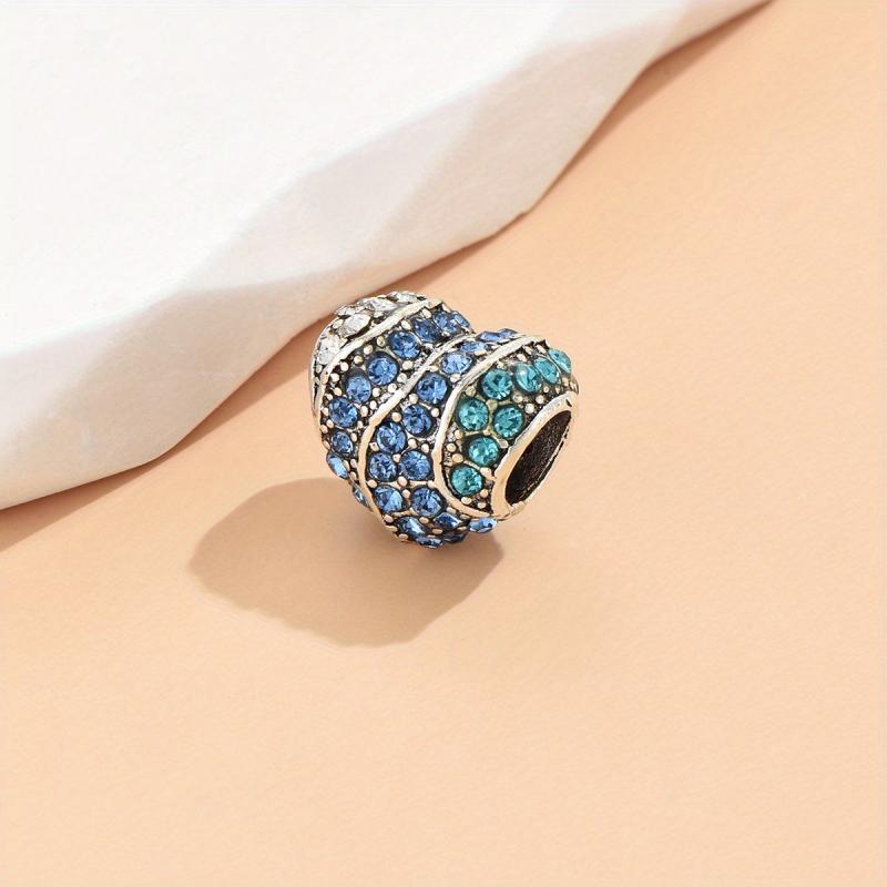 Heart Shaped Alloy Pendant with Multicolor Beads