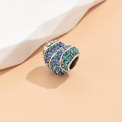 Heart Shaped Alloy Pendant with Multicolor Beads