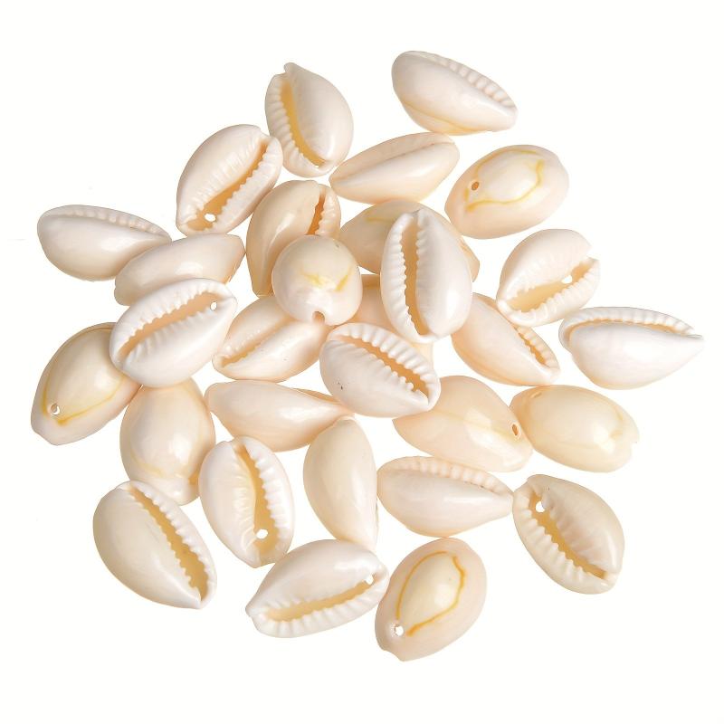 30pcs Spiral Shell Beads Oval Conch Whelk Sea Seashell Spacer Beads