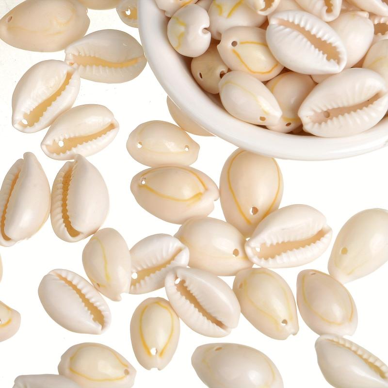 30pcs Spiral Shell Beads Oval Conch Whelk Sea Seashell Spacer Beads