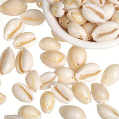 30pcs Spiral Shell Beads Oval Conch Whelk Sea Seashell Spacer Beads