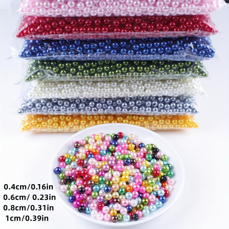500pcs 4-10mm Colorful Pearl Spacer Beads DIY Jewelry Making Supplies
