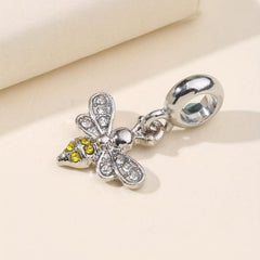 Lovely Silver Grey Bee Pendant DIY Vintage Alloy Insect Pendant
