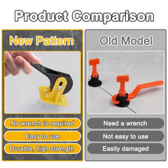 50pcs Reusable Tile Leveler System with T Pin for Perfect Tile Leveling