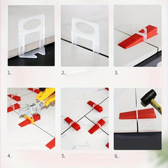 100pcs Tile Leveling System Pliers Spacers Clips & Wedges Toolkit