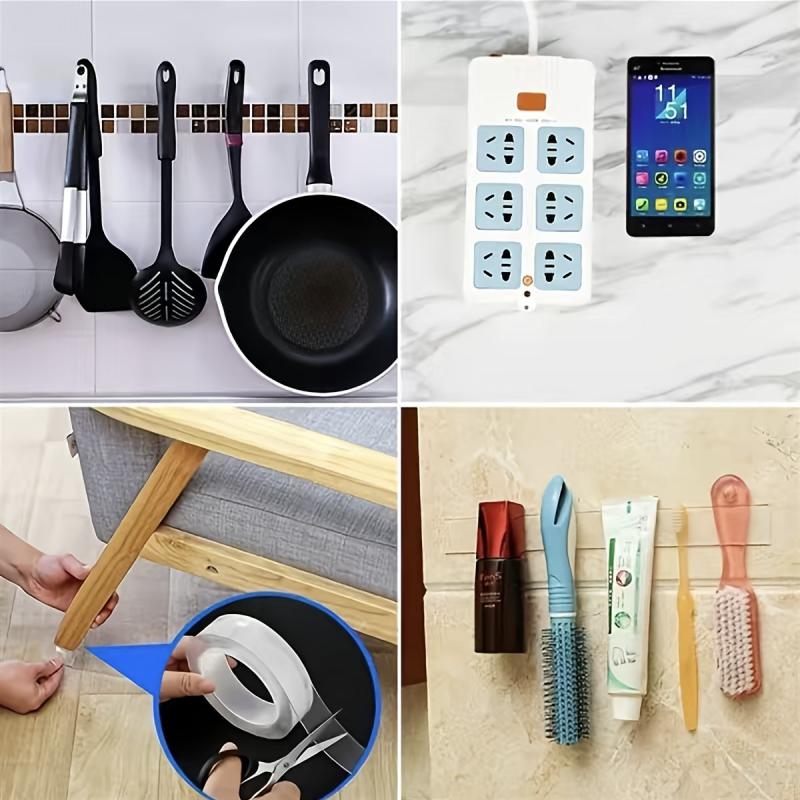 Heavy Duty Double Sided Tape Strong Sticky Strips Washable Clear Nano Tape