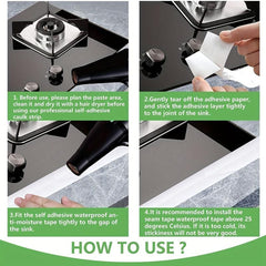 Self Adhesive Waterproof Caulk Strip Tape for Bathroom and Kitchen Corners