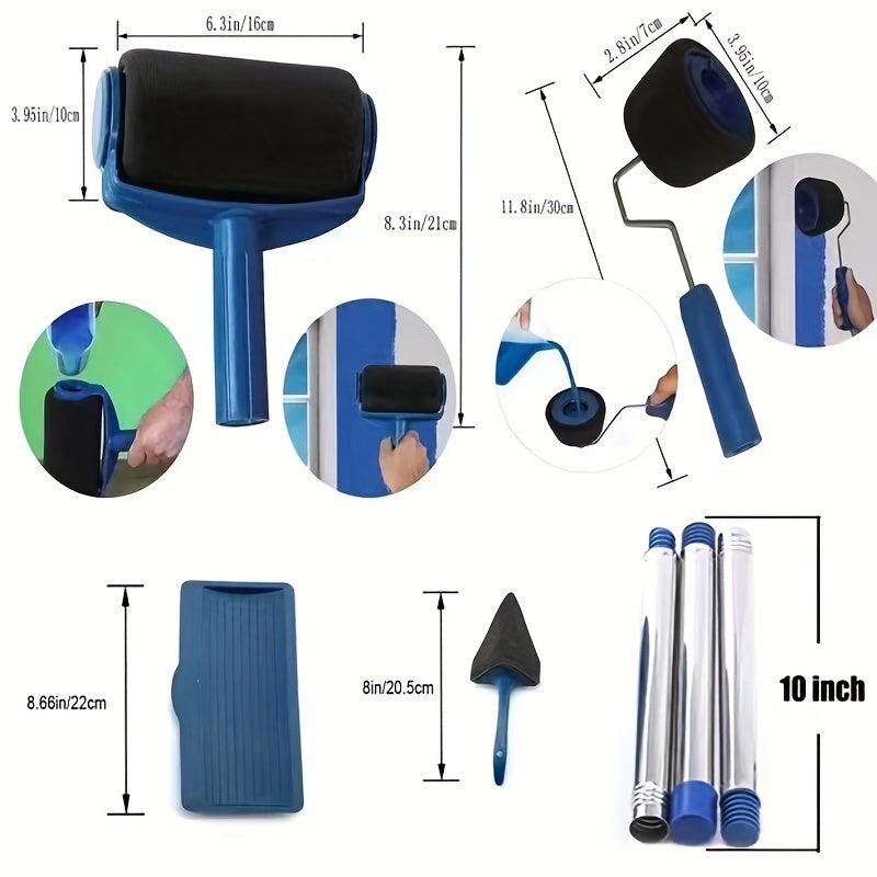 6pcs Multifunctional Paint Roller Brush For Brush Painting Handle Tool