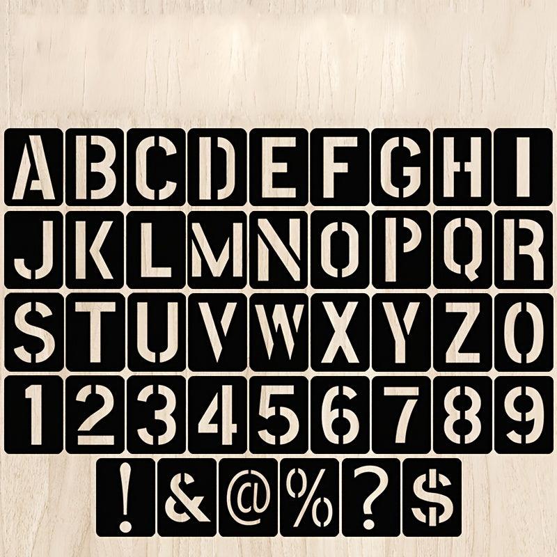 42pcs Letter & Number Stencils Set for DIY Wall Wood Glass Art Projects