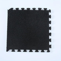 10pcs Plush Puzzle Foam Floor Mat Interlocking Carpet Fluffy Area Rug