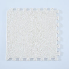 10pcs Plush Puzzle Foam Floor Mat Interlocking Carpet Fluffy Area Rug