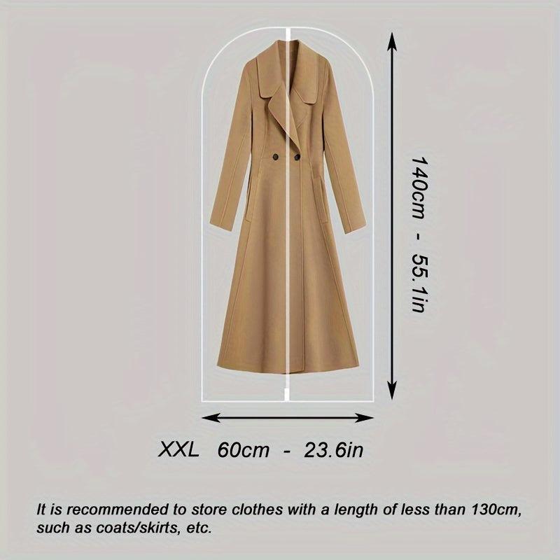 5pcs Clothes Dust Cover Suit Bag with Zipper