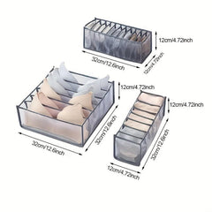 Fabric Socks Underwear Storage Dividers 6 7 11 Grids Drawer Organizer