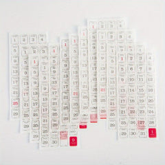 12pcs Calendar Decorative Stickers Scrapbooking DIY Label Diary Stationery