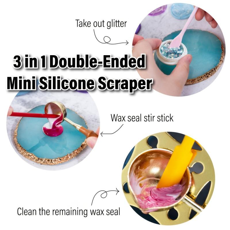 Double End Silicone Sealing Wax Spatula Tool for Sealing Wax Spoon