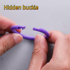 50pcs Colorful Plastic Loose leaf Binding Rings Removable Cover Fixed Buckle