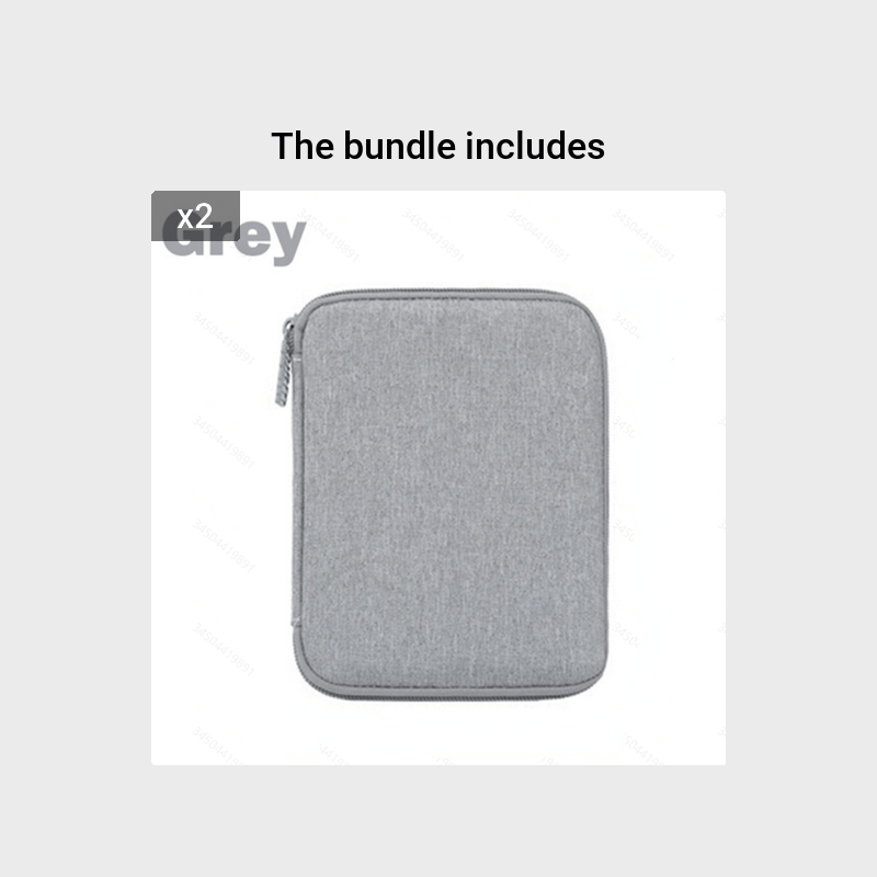 Gray Digital Storage Bag for Electronics Accessories