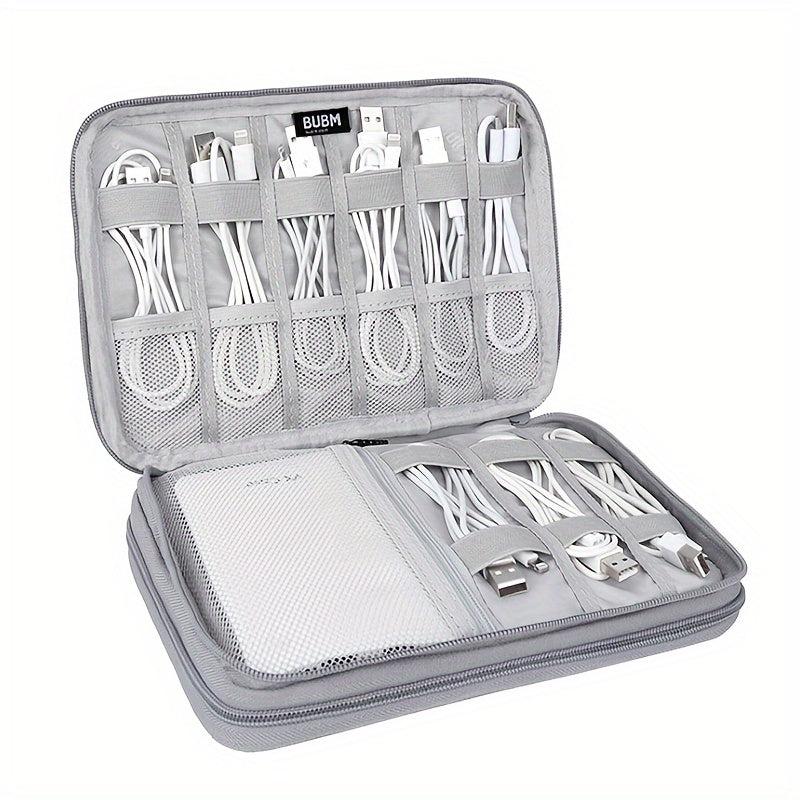 Gray Digital Storage Bag for Electronics Accessories