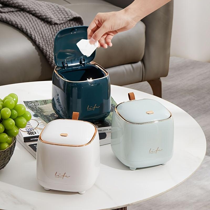 Small Desktop Garbage Bin Lightweight Storage Bucket