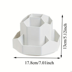 High Capacity Rotating Pen Holder for Workspace Organization