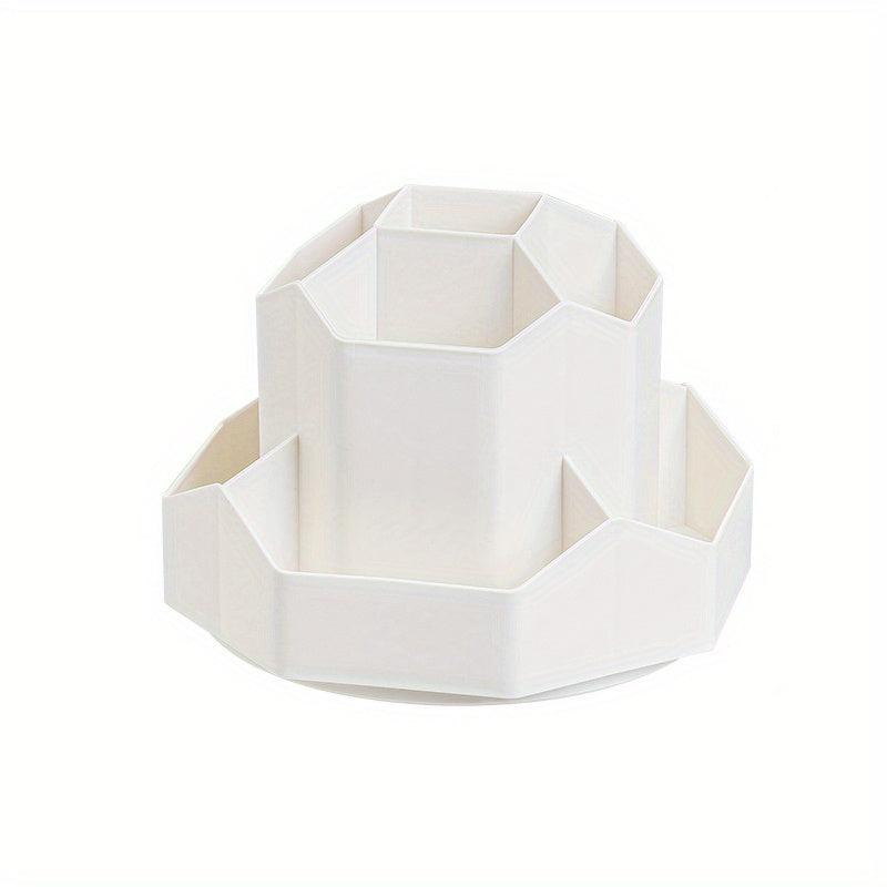 High Capacity Rotating Pen Holder for Workspace Organization