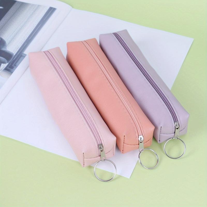 Plain Leather Pencil Case for Stationery